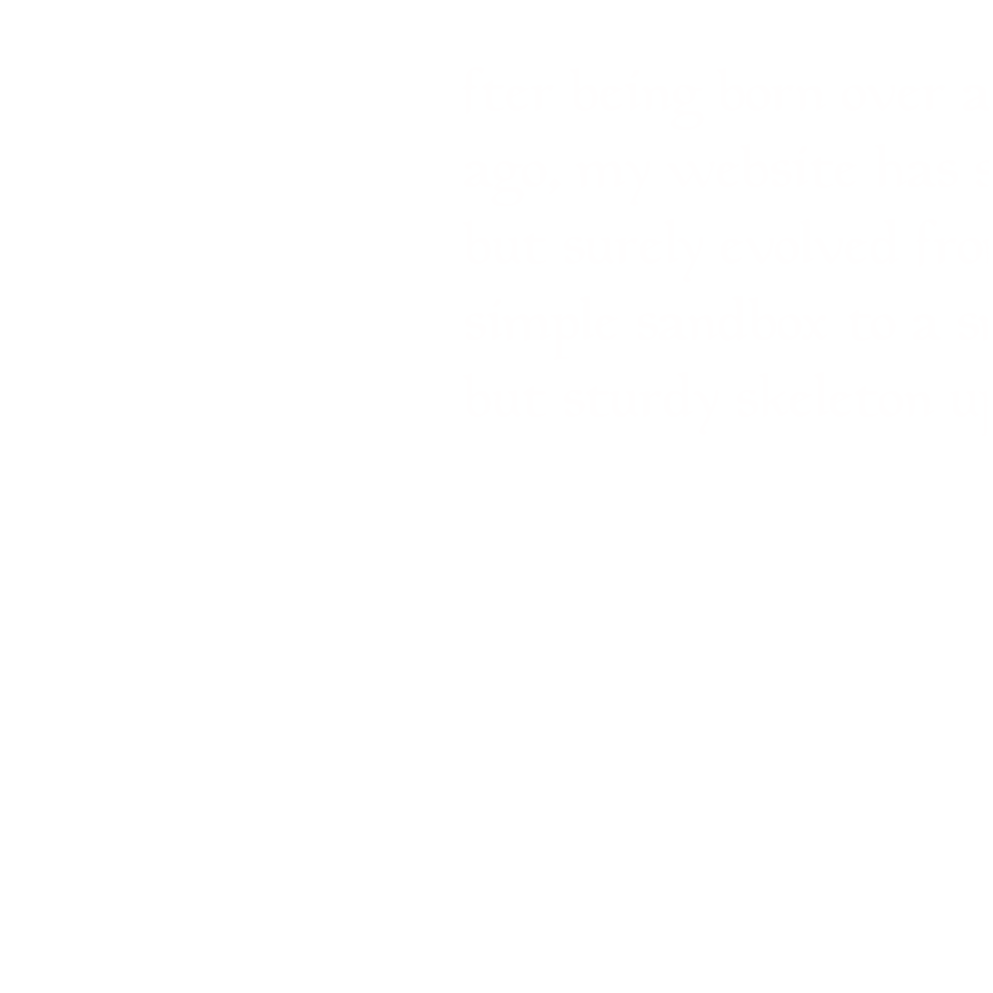 A sketch of the first paragraph of this blog post, rendered with fancy medieval script and an elaborate floral illuminated 'A' at the head of the paragraph.